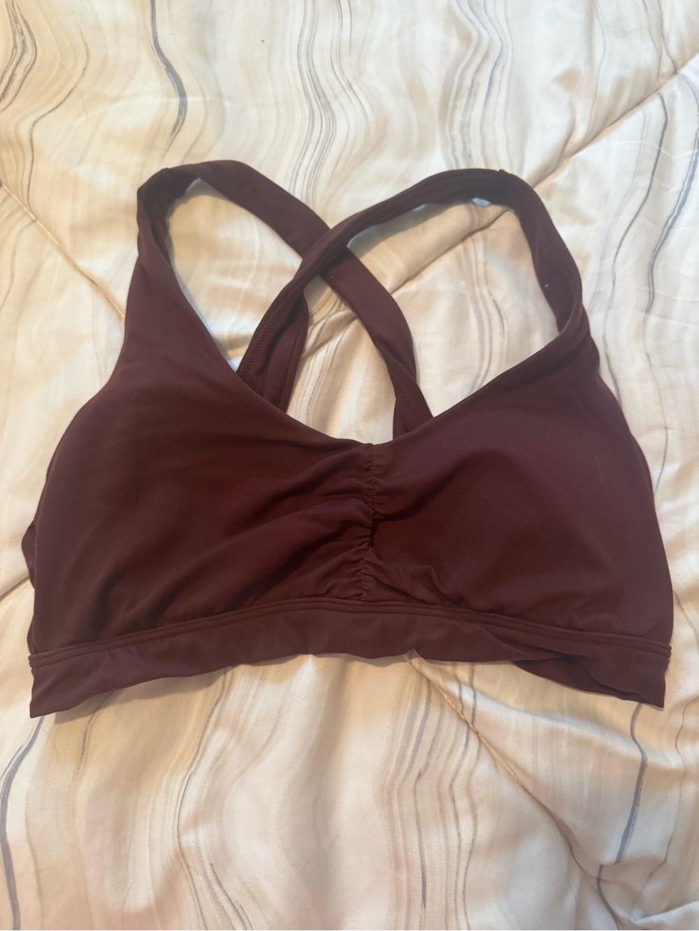 aerie Cross-Back Bralette - Burgundy